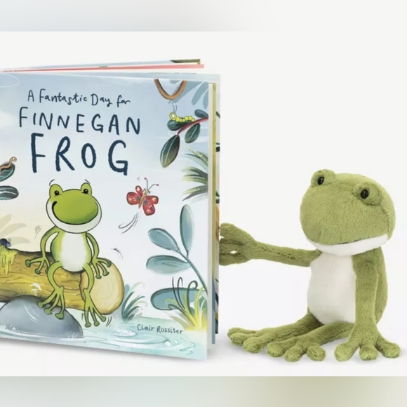 Finnegan Frog BOOK SET Soft & Plush 9x3